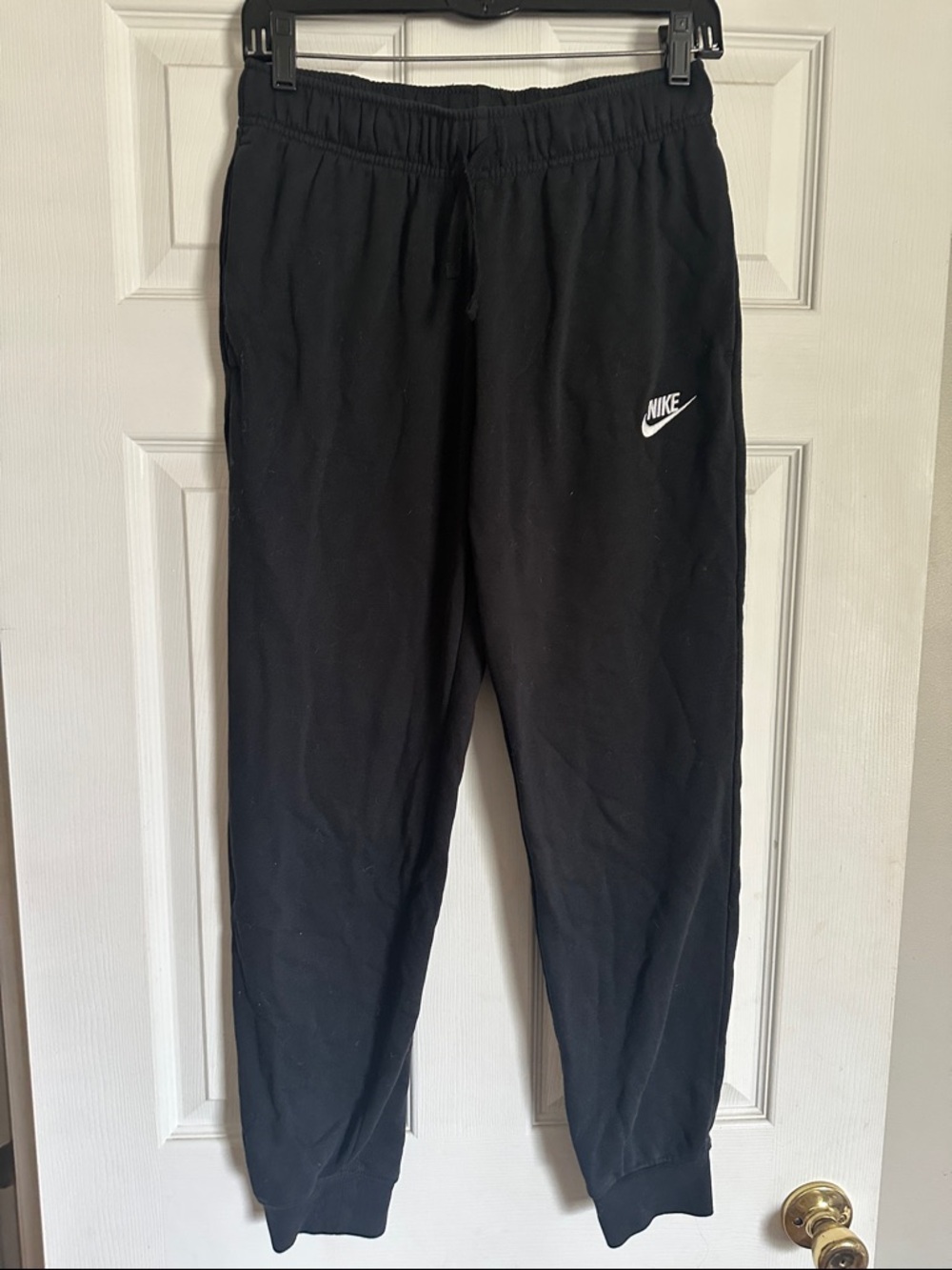 Nike Black Joggers with White Swoosh